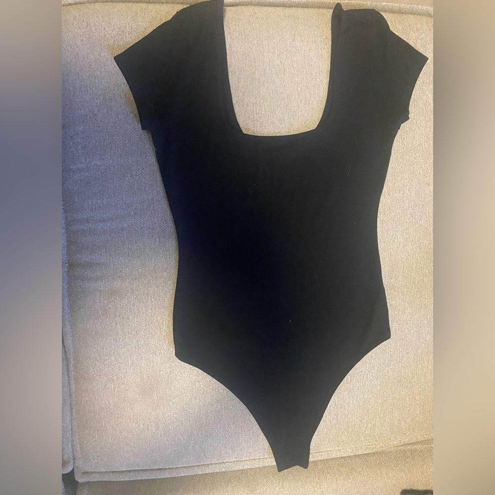 American Eagle Outfitters Black Bodysuit with Square Neckline